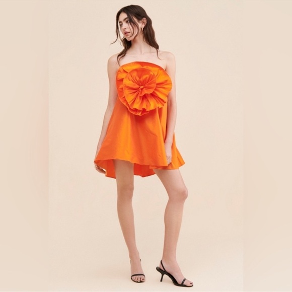Anthropologie Dresses & Skirts - BOYKO by Anthropology Gigi Dress Orange Floral Skirt Size: XS (originally $298)